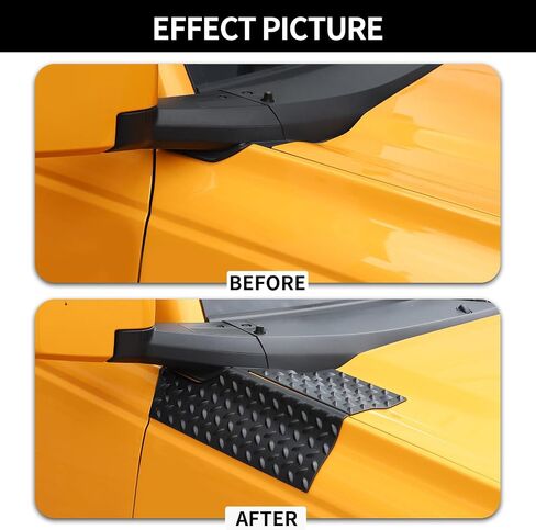 RT-TCZ for Bronco Body Armor Hood Protector Compatible with Ford Bronco 2021 2022 2023 Black Exterior Accessories 4pcs (Not for Sport) in Saudi Arabia