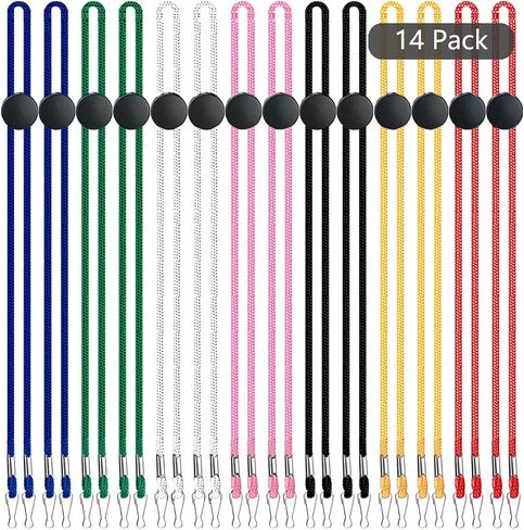 14 Pack Adjustable Length Face Mask Lanyard with Clips, Safety Mask Holder, Ear Saver Suitable for Kids Adults Women Men in Saudi Arabia