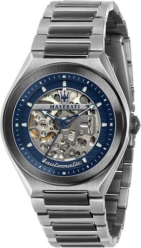 ساعة مازيراتي للرجال Triconic R8823139003 فضية اللون من الستانلس ستيل، ساعة يد ويند عصرية in Kuwait