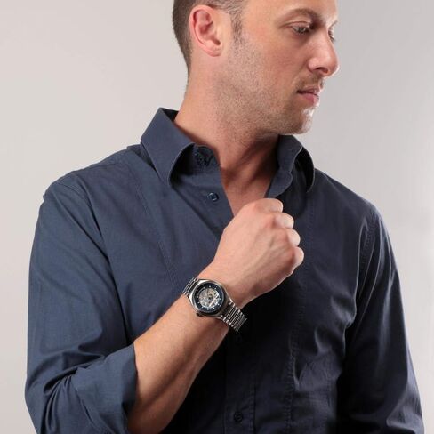 ساعة مازيراتي للرجال Triconic R8823139003 فضية اللون من الستانلس ستيل، ساعة يد ويند عصرية in Kuwait