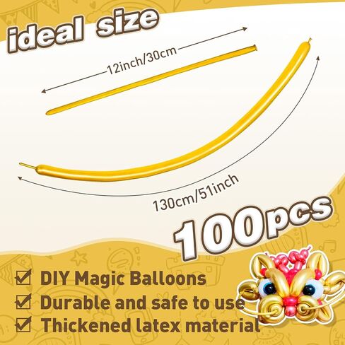 100pcs 260Q Mixed color Long Balloons DIY Animal Modeling Balloons Thickening Latex Twisting Balloons for tying balloons garland and Birthday Wedding Christmas Festival Party Decoration. in Saudi Arabia