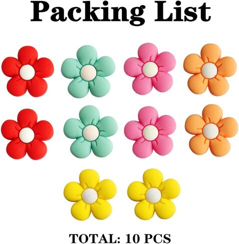 10 قطع من سدادات إبرة الحياكة - 5 قطع من واقيات نقاط إبرة الزهور الملونة - سدادات غرز من السيليكون، ملحقات الحياكة، هدايا الحياكة in Kuwait