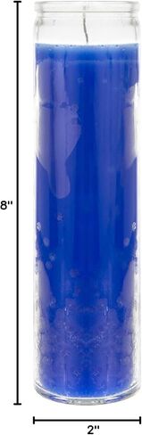Mega Candles 1 pc Unscented Black 7 Day Devotional Prayer Glass Container Candle, Premium Wax Candles 2 Inch x 8 Inch, Great for Sanctuary, Vigils, Prayers, Blessing, Religious & More in Kuwait