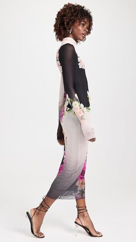 AFRM Women's Shailene Turtleneck Long Sleeve Midi Dress in Saudi Arabia