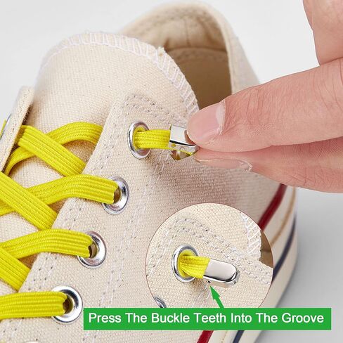 Elastic No Tie Shoe Laces (Pack of 2) One Size Fits All Adults and Kids - Tieless Elastic Shoelaces in Saudi Arabia