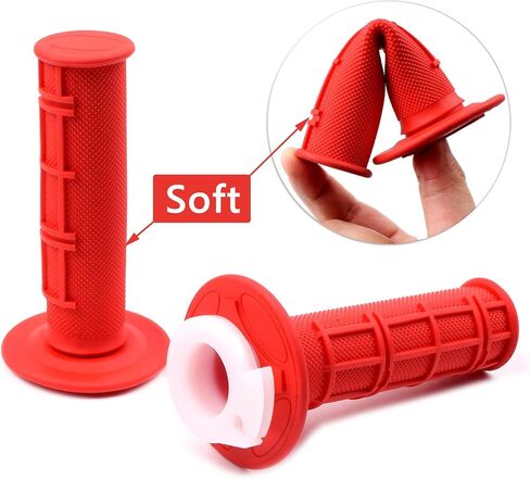 7/8" 22mm Twist Throttle Accelerator Soft Rubble Handle Grip Cable kit for 50cc 90cc 110cc 125cc 4-Stroke SSR Coolster Apollo CRF50 Roketa Pit Bike Dirt Bike Mini Bike ATV Quad Pocket Bike in Saudi Arabia