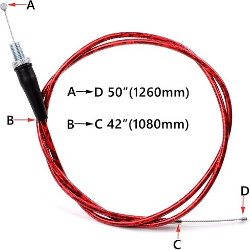 7/8" 22mm Twist Throttle Accelerator Soft Rubble Handle Grip Cable kit for 50cc 90cc 110cc 125cc 4-Stroke SSR Coolster Apollo CRF50 Roketa Pit Bike Dirt Bike Mini Bike ATV Quad Pocket Bike in Saudi Arabia