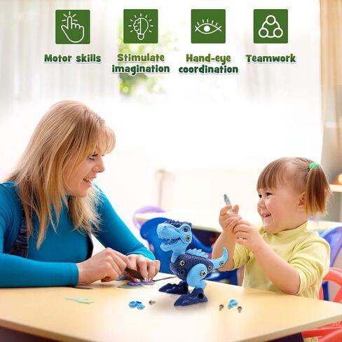 Laradola Dinosaur Toys for 3 4 5 6 7 8 Year Old Boys, Take Apart Dinosaur Toys for Kids 3-5 5-7 STEM Construction Building Kids Toys with Electric Drill, Dinosaur Toy Party Birthday Gifts Boys Girls in Saudi Arabia
