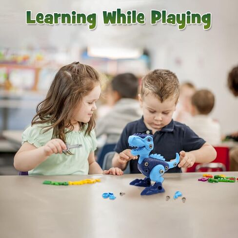 Laradola Dinosaur Toys for 3 4 5 6 7 8 Year Old Boys, Take Apart Dinosaur Toys for Kids 3-5 5-7 STEM Construction Building Kids Toys with Electric Drill, Dinosaur Toy Party Birthday Gifts Boys Girls in Saudi Arabia