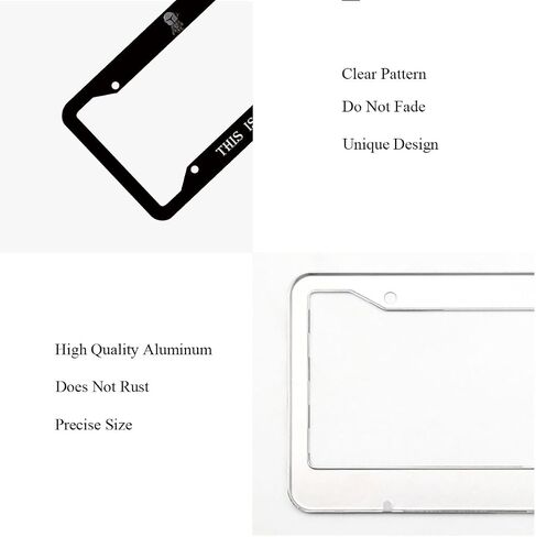 2PCS License Plate Frame for Car Plate Car Decorative with Screw Caps Cover Set in Saudi Arabia