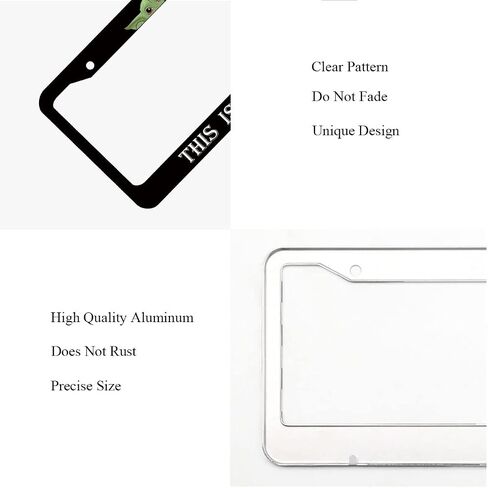 2PCS License Plate Frame for Car Plate Car Decorative with Screw Caps Cover Set in Saudi Arabia