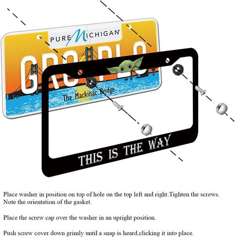 2PCS License Plate Frame for Car Plate Car Decorative with Screw Caps Cover Set in Saudi Arabia