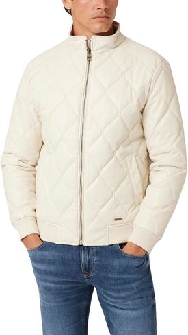 GUESS Men's Quilted Faux Leather Jacket in Saudi Arabia