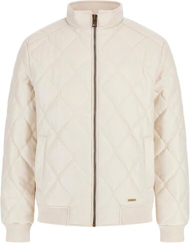 GUESS Men's Quilted Faux Leather Jacket in Saudi Arabia