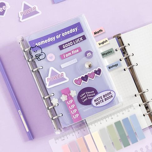 400 PCS Transparent Sticky Tabs, Index Tabs and Clear Sticky Notes Book Tabs, Writable and Pasteable Note for School, Office(Transparent+10 Colour) in Kuwait