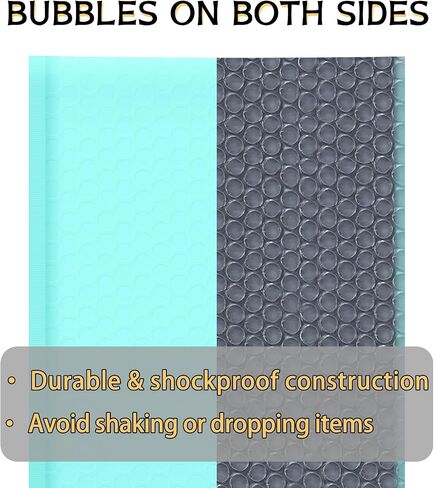 50 Pack Bubble Mailers - 6x9 Inch Shipping Envelopes - Water Resistant Packaging Bags Padded Envelopes for Small Business, Jewellery, Makeup Supplies - Opaque Self Seal (Teal, 6x9 in (#0)) in Saudi Arabia