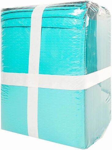 50 Pack Bubble Mailers - 6x9 Inch Shipping Envelopes - Water Resistant Packaging Bags Padded Envelopes for Small Business, Jewellery, Makeup Supplies - Opaque Self Seal (Teal, 6x9 in (#0)) in Saudi Arabia