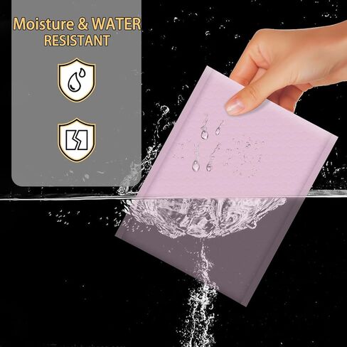 50 حزمة من رسائل البريد الفقاعية - مغلفات شحن مقاس 6 × 9 بوصة - أكياس تغليف مقاومة للماء وأظرف مبطنة للأعمال الصغيرة والمجوهرات ومستلزمات المكياج - ختم ذاتي غير شفاف (أزرق مخضر، 6 × 9 بوصة (#0)) in Kuwait