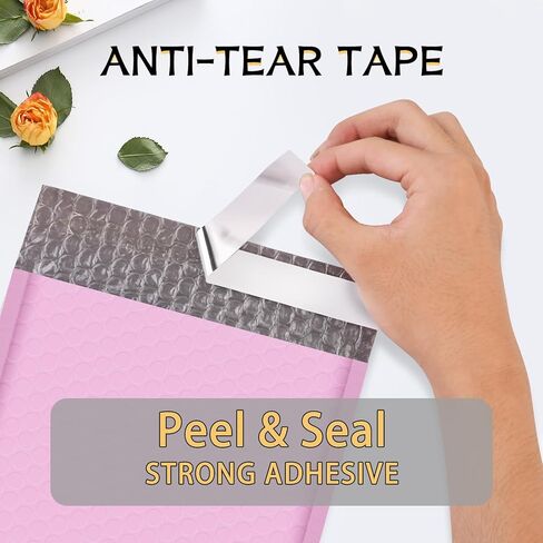 50 حزمة من رسائل البريد الفقاعية - مغلفات شحن مقاس 6 × 9 بوصة - أكياس تغليف مقاومة للماء وأظرف مبطنة للأعمال الصغيرة والمجوهرات ومستلزمات المكياج - ختم ذاتي غير شفاف (أزرق مخضر، 6 × 9 بوصة (#0)) in Kuwait