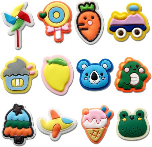 Dinosaurs Sea Animals Cars Teeth Penguin Sloth Flamingos Plants Shoe Charms Fit for Croc Clog Sandals Decoration, Fruit Food Airplanes Shoe Charms for Party Favor in Saudi Arabia