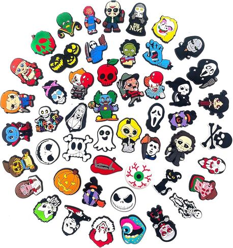 REDHARE 25/50 pcs Shoe Charms for Clog Shoe Decoration,Fashionable Decorative Accessories for Crocs,Halloween skeleton Shoe Charms for Men Women Garden Shoes Accessories，suitable for children, boys, girls and adult party favors in Saudi Arabia