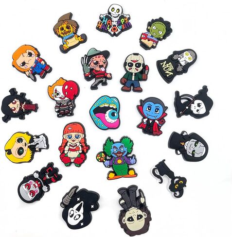 REDHARE 25/50 pcs Shoe Charms for Clog Shoe Decoration,Fashionable Decorative Accessories for Crocs,Halloween skeleton Shoe Charms for Men Women Garden Shoes Accessories，suitable for children, boys, girls and adult party favors in Saudi Arabia
