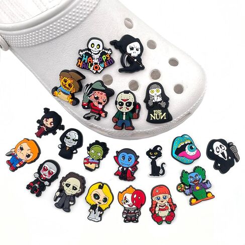 REDHARE 25/50 pcs Shoe Charms for Clog Shoe Decoration,Fashionable Decorative Accessories for Crocs,Halloween skeleton Shoe Charms for Men Women Garden Shoes Accessories，suitable for children, boys, girls and adult party favors in Saudi Arabia