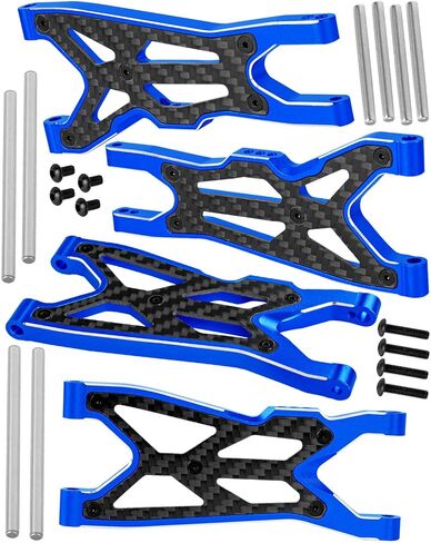 RC Suspension Arms A Arms Upgrades Part for 1/8 Typhon 3S BLX,1/10 Big Rock 3S BLX V3,Aluminum Front Rear Suspension A-Arms Hops up,Pink in Saudi Arabia