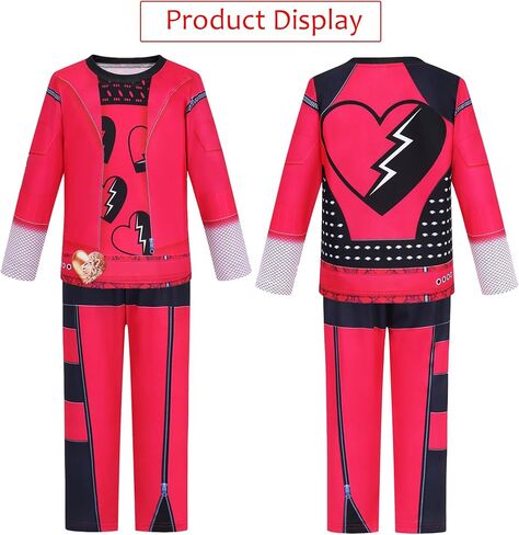 زي أحمر للفتيات مع شعر مستعار أحمر للأطفال أزياء الهالوين ملابس تنكرية للفيلم وبنطلون وقميص لحفلات أعياد الميلاد ﻿ in Kuwait