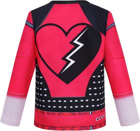 زي أحمر للفتيات مع شعر مستعار أحمر للأطفال أزياء الهالوين ملابس تنكرية للفيلم وبنطلون وقميص لحفلات أعياد الميلاد ﻿ in Kuwait