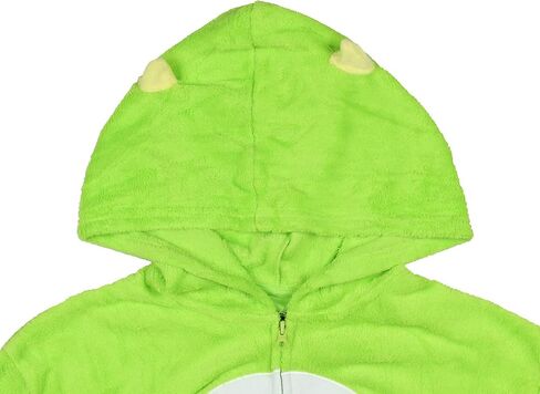 Mike Wazowski Union Suit Disney Monsters Inc Hooded Kigarumi Adult Fleece Costume One Piece Pajama for Men and Women in Kuwait