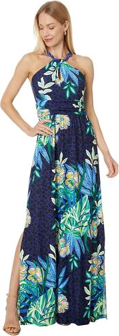 فستان Lilly Pulitzer، للنساء، Orla Maxi Dress، متعدد الألوان، فستان منسوج هندسي كبير الحجم، X-Large in Saudi Arabia