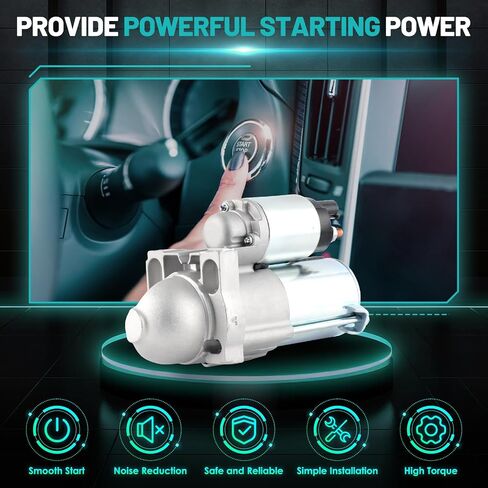 6970 Starter Motor Fit for Chevrolet Avalanche Colorado Silverado 1500 Tahoe Suburban for GMC Canyon Sierra 1500 Yukon Hummer H3 Saab 9-7X 4.8L 5.3L 1.4KW 9-Teeth Automotive Replacement Starter in Saudi Arabia