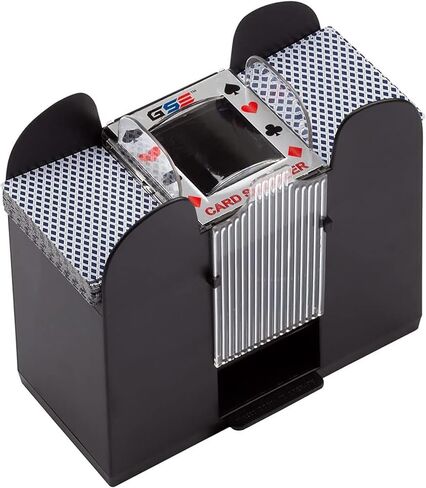GSE 4-Deck Automatic Card Shuffler، AC/DC-Power وآلات خلط كهربائية تعمل بالبطارية للعب الورق، لعبة ورق، تكساس هولدم، كاناستا، بريدج، رومي، UNO، ألعاب بطاقات التجارة in Saudi Arabia
