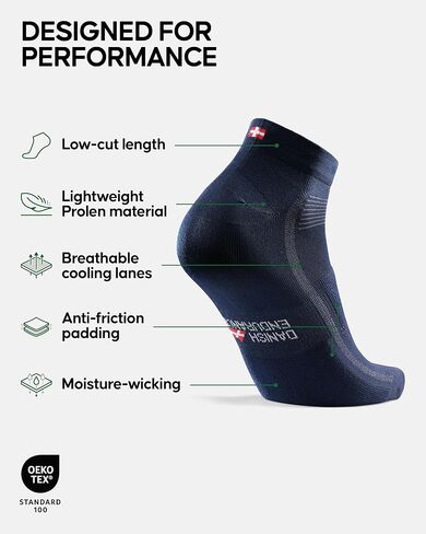 DANISH ENDURANCE Cycling Socks, Low-Cut, Breathable for Men & Women, 3-Pack in Saudi Arabia