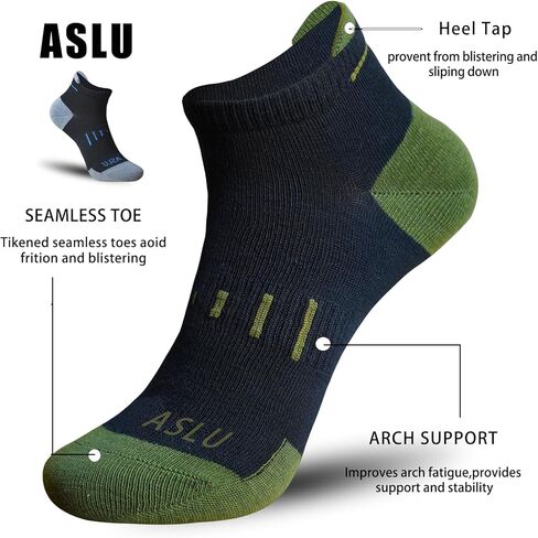 جوارب رياضية قابلة للتنفس، 6/12 زوجًا من جوارب الكاحل المبطنة للرجال والنساء بدون خياطة مقاس 10-13 in Kuwait