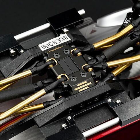 لوحة انزلاقية نحاسية عالية الدقة بآلة CNC لـ Redcat Ascent-18 1/18 مقياس RC ترقيات زاحف الصخور، طلاء أسود in Kuwait