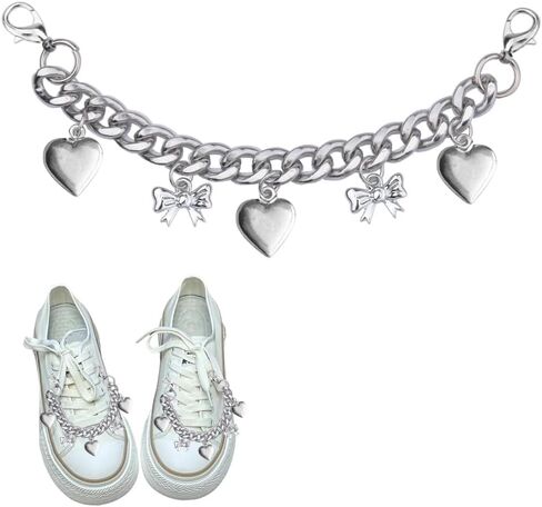 Shoelace Charms for Girls Women Cute Bow Hearts Shoe Charms for Sneakers Shoe Decorations Shoe Accessories for Sneakers in Saudi Arabia