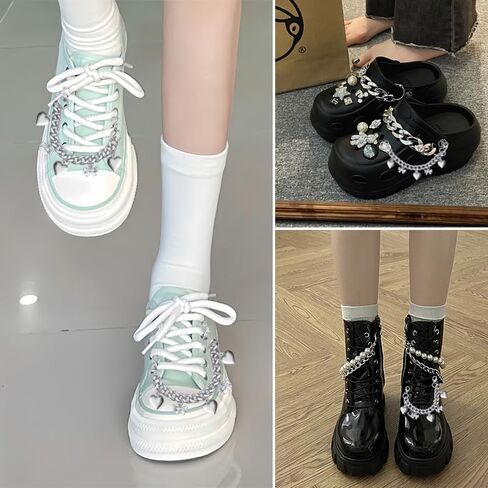 Shoelace Charms for Girls Women Cute Bow Hearts Shoe Charms for Sneakers Shoe Decorations Shoe Accessories for Sneakers in Saudi Arabia