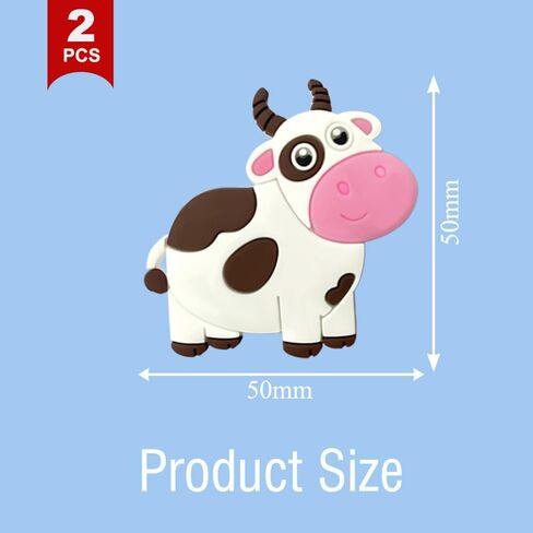 Cow Charms for Bogg Bag - Set of 2 PVC Rubber Inserts, Compatible with Bogg Bag Accessories, Beach Bag Charms Inserts Accessories for Women Girls 1 in Saudi Arabia