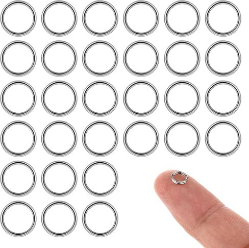 30PCS Key Ring, Dog Tag Ring, Mini 6 mm Key Rings with Double Lops, Small Split Rings, Solid Stainless Steel Jump Ring for Connecting Lobster Clasp Jewelry Making DIY Crafts in Saudi Arabia