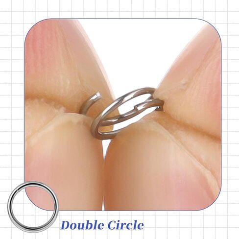 30PCS Key Ring, Dog Tag Ring, Mini 6 mm Key Rings with Double Lops, Small Split Rings, Solid Stainless Steel Jump Ring for Connecting Lobster Clasp Jewelry Making DIY Crafts in Saudi Arabia