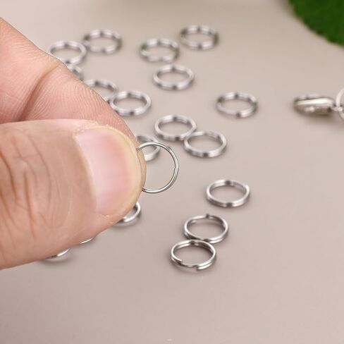 30PCS Key Ring, Dog Tag Ring, Mini 6 mm Key Rings with Double Lops, Small Split Rings, Solid Stainless Steel Jump Ring for Connecting Lobster Clasp Jewelry Making DIY Crafts in Saudi Arabia