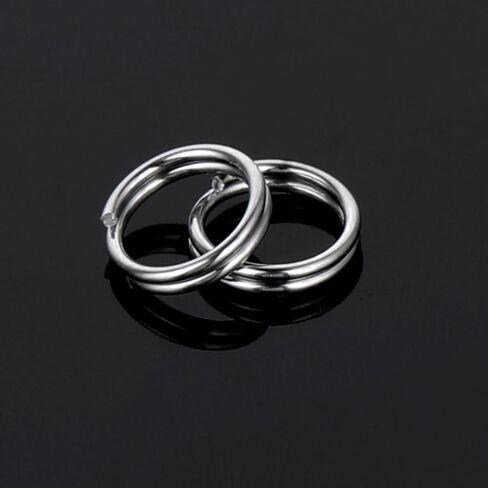 30PCS Key Ring, Dog Tag Ring, Mini 6 mm Key Rings with Double Lops, Small Split Rings, Solid Stainless Steel Jump Ring for Connecting Lobster Clasp Jewelry Making DIY Crafts in Saudi Arabia