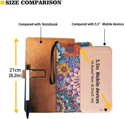 Bohemian Mandala Leather Wristlet Wallet for Women Portable Storage Bag Ethnic Style Fashion Travel Business Shopping Money Clips Handbag Purse in Saudi Arabia