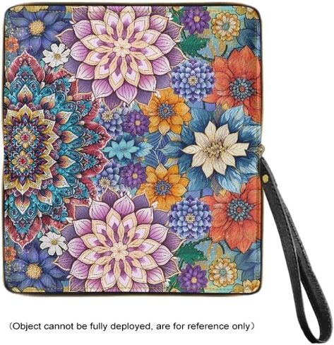 Bohemian Mandala Leather Wristlet Wallet for Women Portable Storage Bag Ethnic Style Fashion Travel Business Shopping Money Clips Handbag Purse in Saudi Arabia