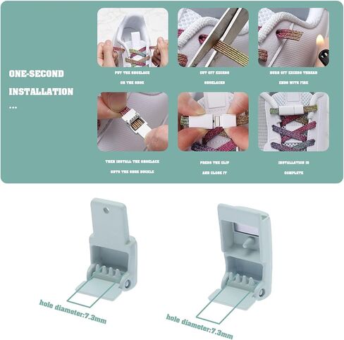 No Tie Shoelace Buckle Magnetic Tieless Lazy Laces Lock Quick Release Clasp fits Casual Shoes Sneakers Boots Canvas in Saudi Arabia