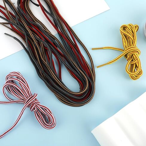5 أزواج من أربطة الأحذية شديدة التحمل، أربطة أحذية دائرية سميكة مقاس 99 سم ​​مقاومة للاهتراء وقوية بديلة لأحذية العمل والتنزه سيرًا على الأقدام، 5 ألوان in Saudi Arabia