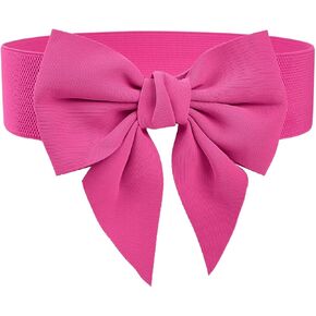 Verdusa Women's Bow Knot Wide Elastic Waist Belt Stretchy Waistband
