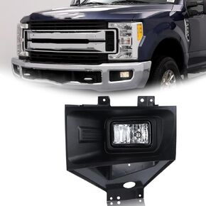 Pair Halogen Type Fog Light Assembly Compatible for 2017-2019 Ford F250 F350 F450 F550 Super Duty Driver&Passenger Side with Wiring Harness & Power Switch Set HC3Z15201A HC3Z15200A